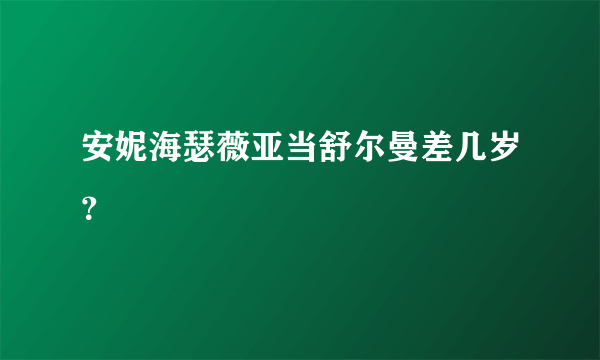 安妮海瑟薇亚当舒尔曼差几岁？