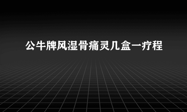 公牛牌风湿骨痛灵几盒一疗程