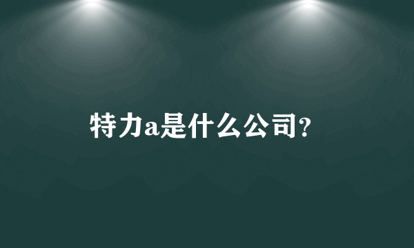 特力a是什么公司？