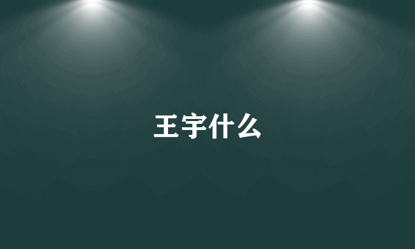 王宇什么