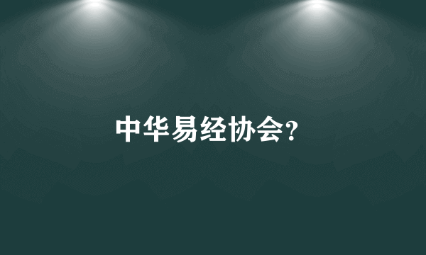 中华易经协会？