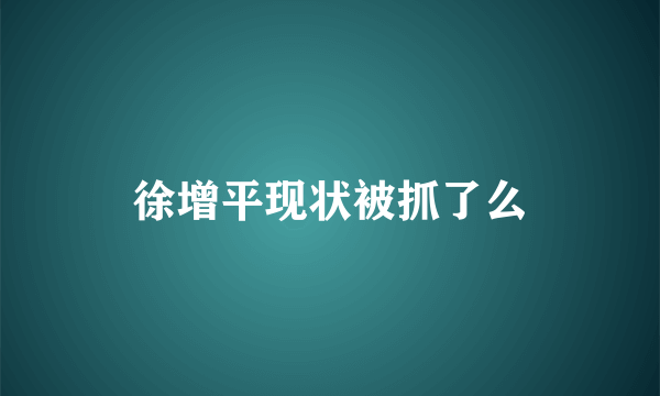 徐增平现状被抓了么